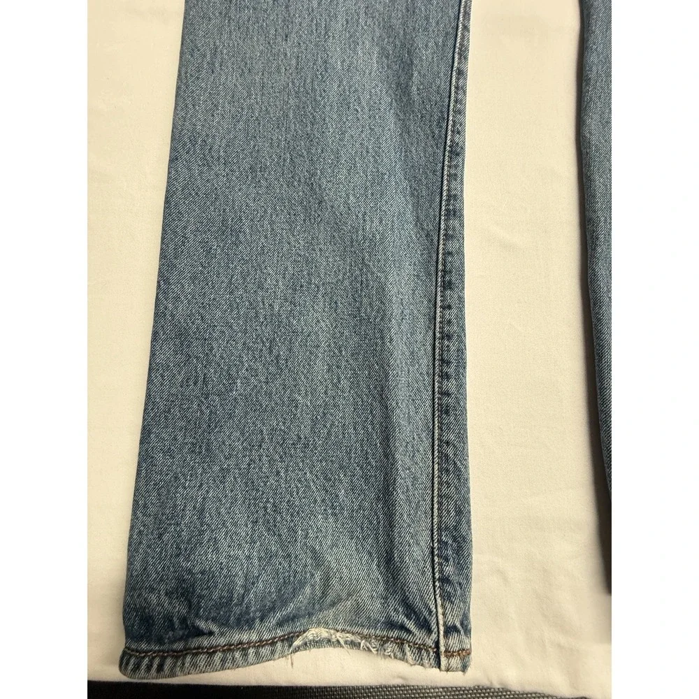 Levi's 501 Men's Jeans 34x34 Light Wash Button Fly Straight Leg Denim 00501-0193